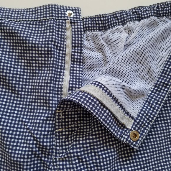 NWT Men's Pal Zileri Blue Checked Swim Trunks Swim Shorts Swimwear Size 54 - Picture 3 of 10